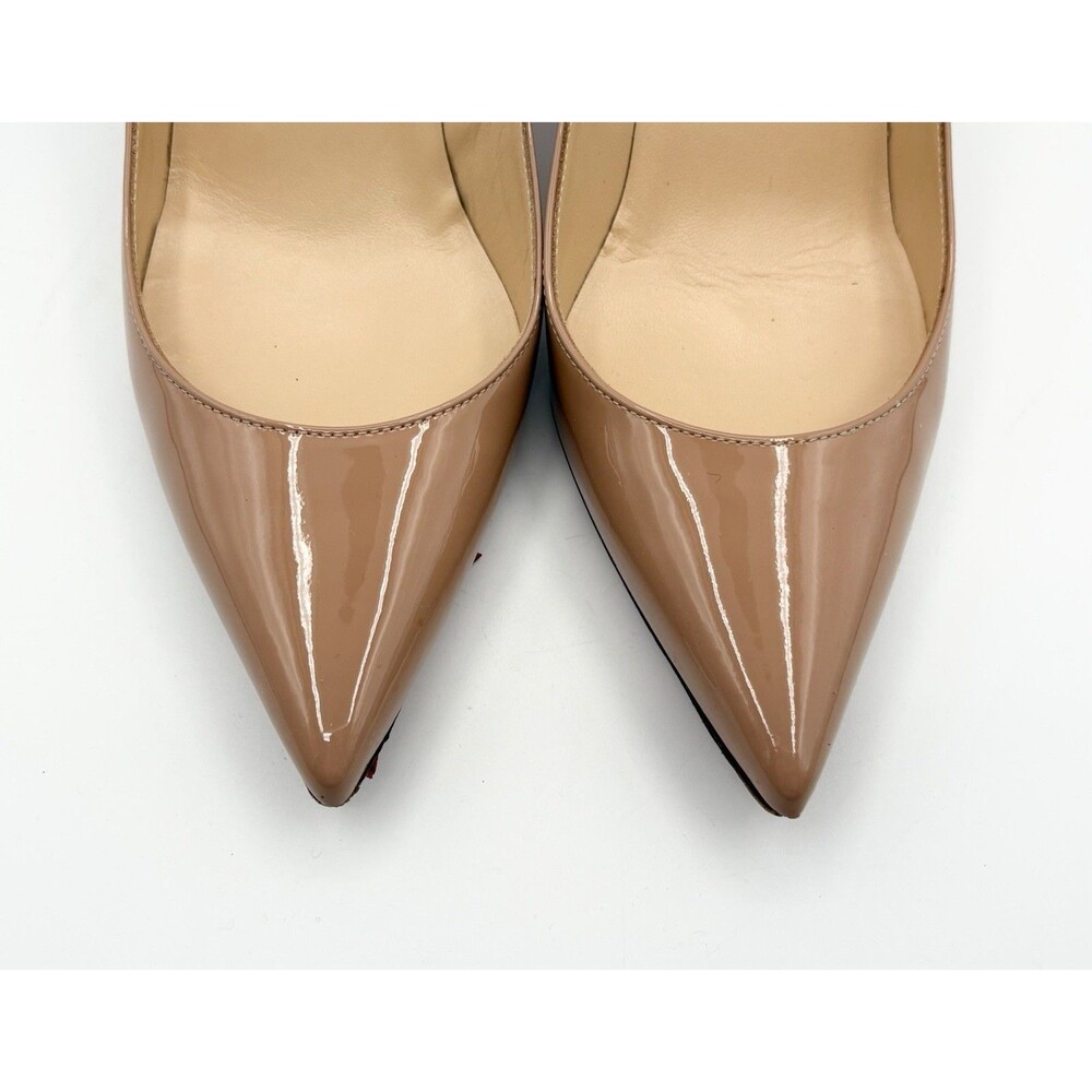 Christian Louboutin Kate 70 Nude Patent Leather Pointed Toe Stiletto Heels EU 36 - Picture 6 of 15